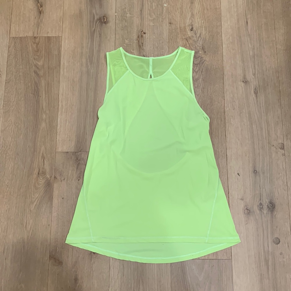 Lululemon Tank Neon Open Back Size 10